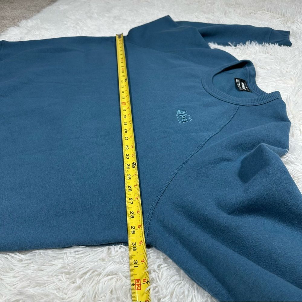 REI Co-op Unisex Sz XXXL Teal Blue Crewneck Sweatshirt Casual Outdoor Pullover - Picture 8 of 12